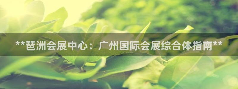 果博公司会员注册：**琶洲会展中心：广州